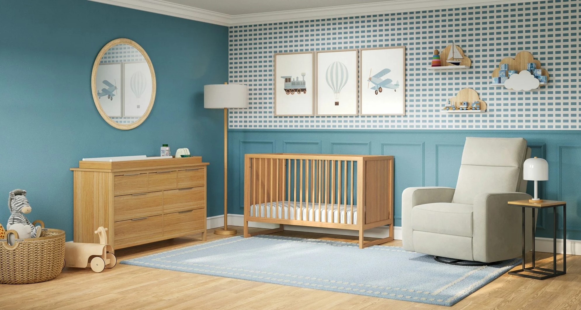 چیدمان اتاق نوزاد پسر